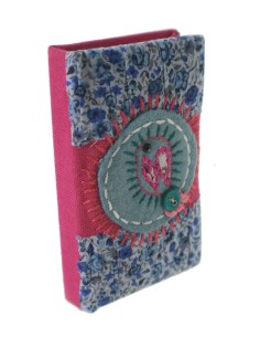 Llibreta petita de butxaca i per bossa tapes color blau rosa flors