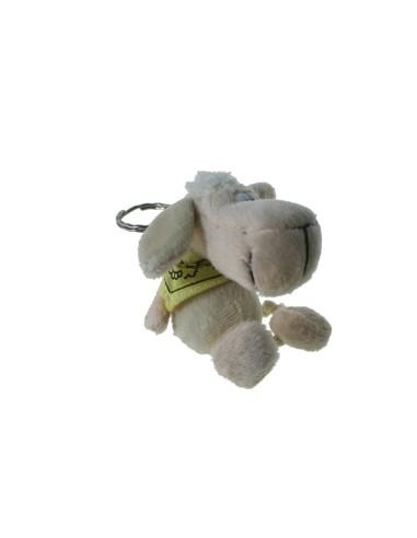 Llavero peluche perrito sentado con pañuelo colgante llavero peluche para bolsos mochilas