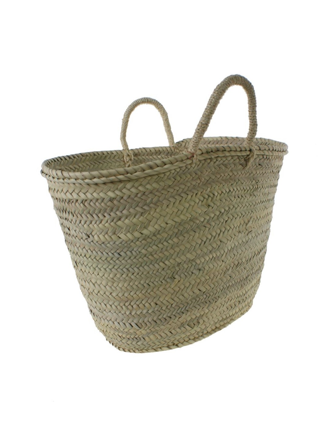 Capazo Mallorquín tradicional de hoja de palma cesta de compra con asa de cuerda