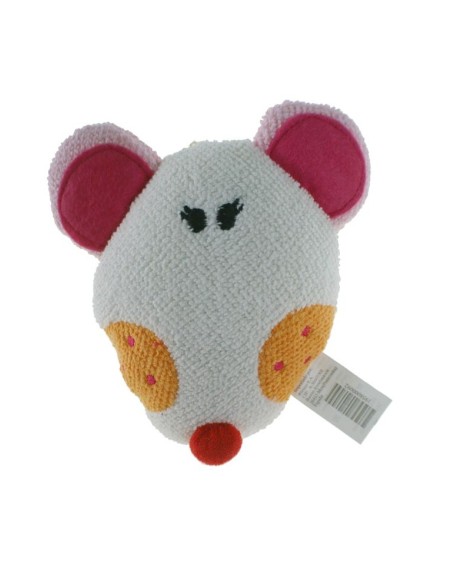 Esponja infantil para baño bebé color blanco con forma de oveja regalo para recién nacido. Medidas: 16x13 cm.