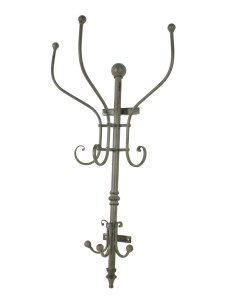 Perchero vertical metálico de seis ganchos decoración vintage