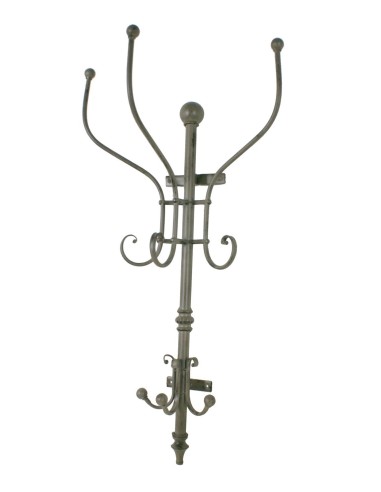 Penjador vertical metàl·lic de sis ganxos decoració vintage.