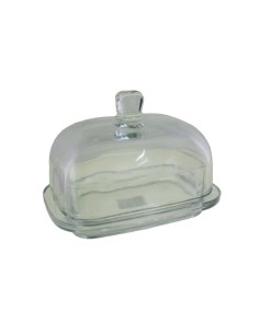 Mantequillera gran de vidre amb tapa forma ovalada estil vintage estri de cuina i taula per esmorzar regal original 2