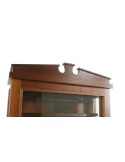 Vitrina armario porta dedales de madera maciza cedro color avellana expositor para pared decoración hogar