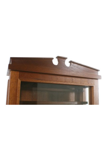 Vitrina armari porta didals de fusta massissa cedre color avellana expositor per paret decoració llar Vitrina armari porta didals de fusta massissa cedre color avellana expositor per paret decoració llar