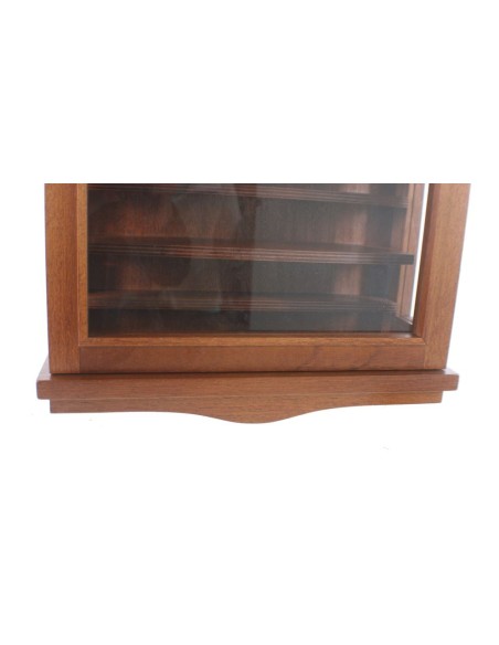 Vitrina armari porta didals de fusta massissa cedre color avellana expositor per paret decoració llar