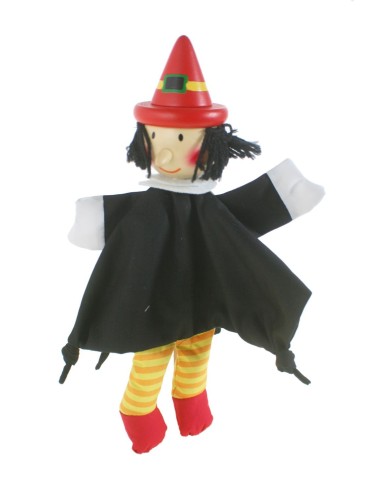 marionnette à main de magicien avec tête en bois jouet classique traditionnel pour garçons filles