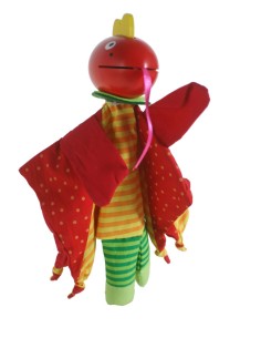 Marioneta Títere de mano diseño dragón con cabeza de madera juguete clásico tradicional para niños niñas.Medidas:28x25x6 cm.