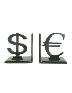 Peut contenir des livres métalliques Dollar / Euro gris...