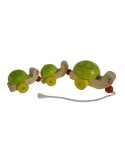 Juguete arrastre madera forma tortuga juego de cuerda para niños niñas