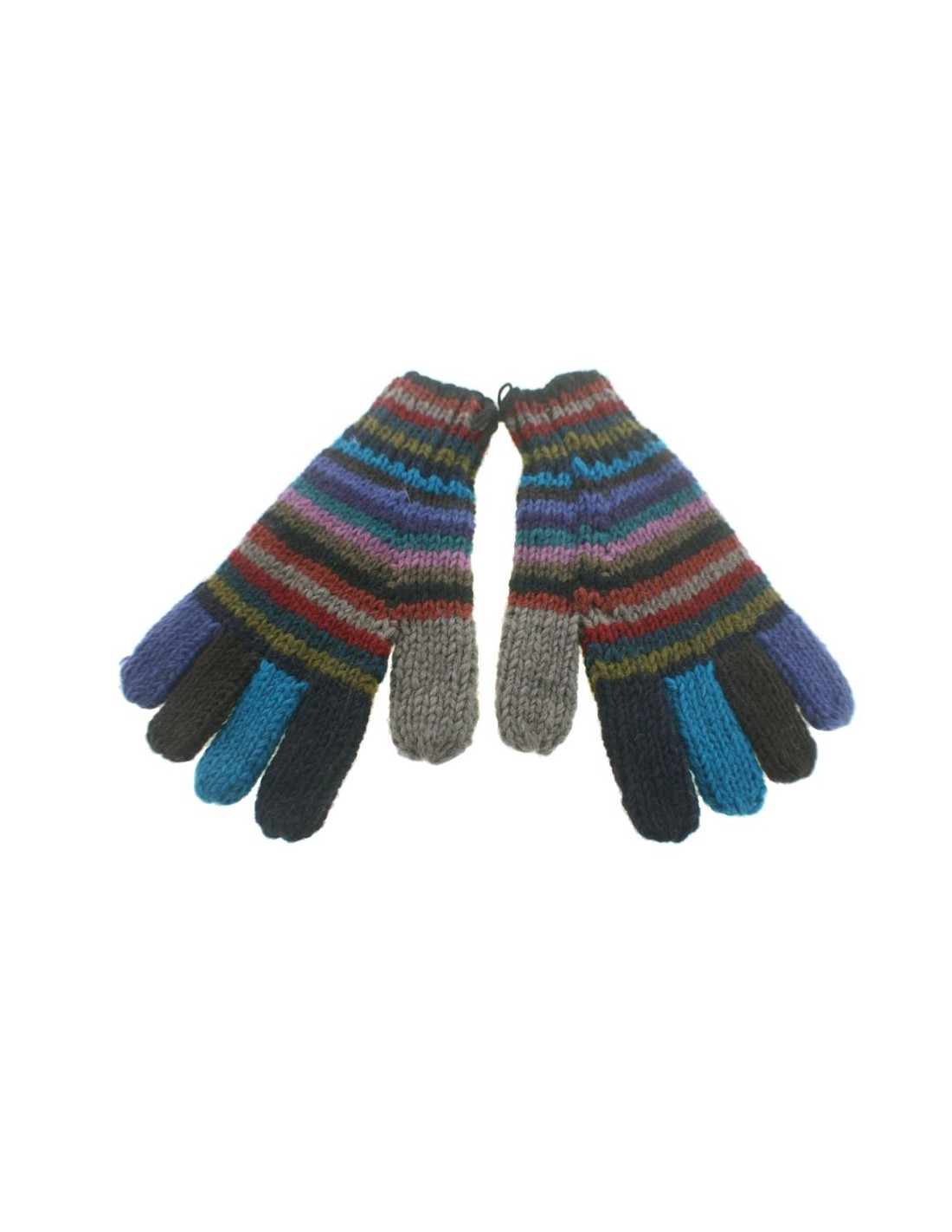 Guantes de lana color azul realizado artesanalmente calientes suaves cómodos para el frio invierno guantes unisex adulto regal