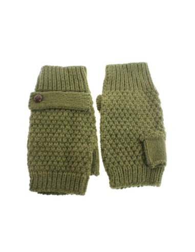 Mitaines d'hiver gants pour dame couleur vert militaire style nordique chaud doux et confortable pour cadeau original d'hiver fr