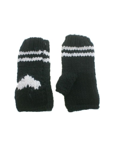 Gants hiver dame couleur noire dessin style nordique chaud doux et confortable pour gants froids mitaines cadeau original
