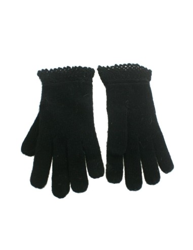 Mitaines d'hiver gants pour dame couleur noire style classique chaud doux pour cadeau original d'hiver