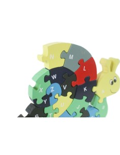 Puzzle gigogne en bois en forme d'escargot avec lettres, jeu éducatif pour enfants pour apprendre l'alphabet. 2