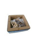 Juego de ajedrez y damas de madera en caja de metal para viaje juego de mesa de estrategia