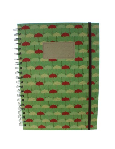 Cahier à reliure à anneaux avec feuilles caoutchoutées