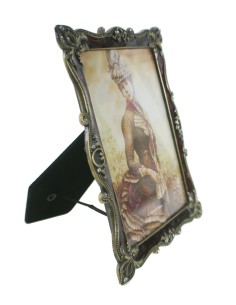 Marco Portafotos Metàl·lic Estil Romàntic Pintura Vitrificada i Pedreria Decoració Llar. 2