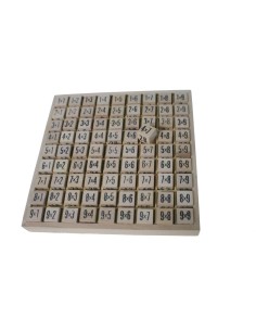 Taula de Multiplicació de Fusta amb daus taula multiplicar jocs matemàtics per a nens de primària.