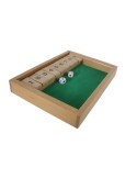 Juego de cálculo con dados cierra la caja juego de matemáticas en madera para dos o más jugadores