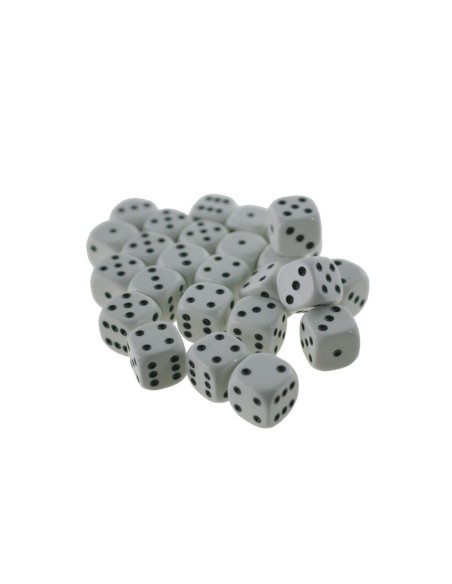Dados de juego 25 unidades en bolsa dados para juego de mesa. Medidas: Ø1,2 cm.