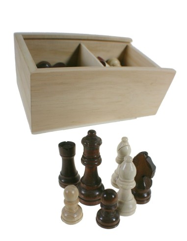 Chiffres d'échecs en bois au cas où