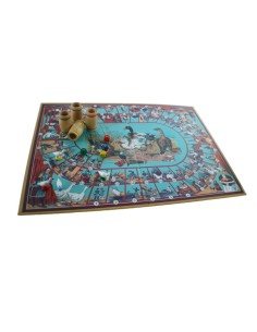 Juego de La Oca estilo vintage en caja de cartón con accesorios de madera, juego de mesa tradicional 2