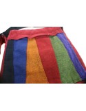 Bolso multiuso étnico hippie asas tejido algodón color granate