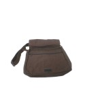 Bolso multiuso étnico hippie asas tejido algodón color marrón