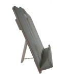 Faristol de fusta plegable per a lectura de color blanc amb detall cor estil vintage faristol artesanal