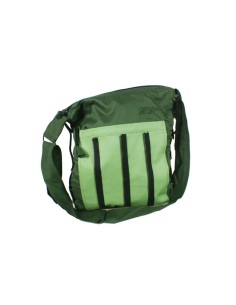 Bolso multiuso étnico hippie de algodón color verde cierre cremallera 2