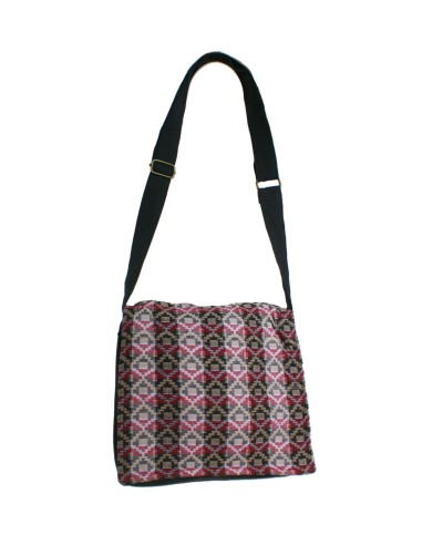 Bolso multiuso étnico hippie asas  tejido algodón color negro