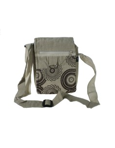 Bolso multiuso pequeño étnico hippie asas tejido algodón color crudo 2