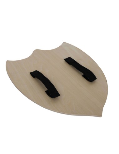 Bouclier en bois laminé avec un design médiéval, accessoire de jeu et costumes pour garçons et filles. Bouclier en bois laminé avec un design médiéval, accessoire de jeu et costumes pour garçons et filles.