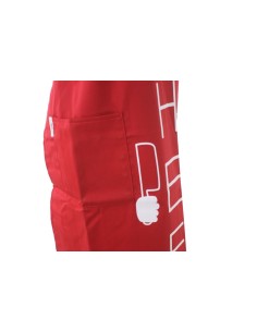 Tablier de cuisine avec bavette d'anagramme de chef rouge 2