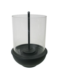 Lanterne ronde bio-cheminée pour usage intérieur et extérieur couleur noire 2