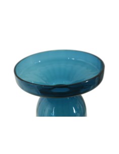 Vase en verre teinté bleu de style vintage pour la décoration de votre maison. 2