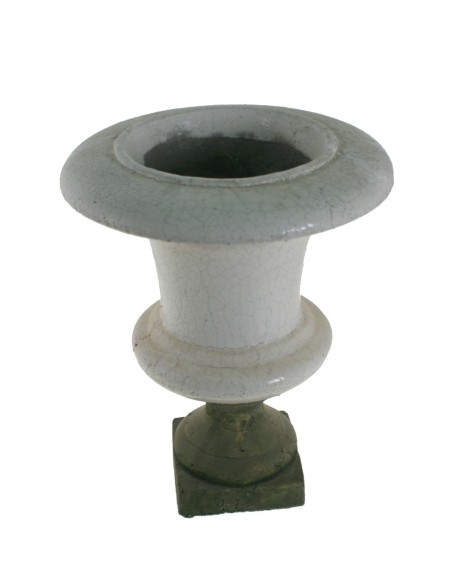 Macetero de cerámica forma copa para jardín. Medidas: 45xØ32 cm.