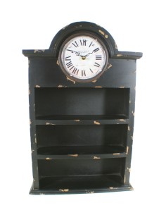 Meubles d'étagère d'horloge vintage en bois massif décor à la maison 2