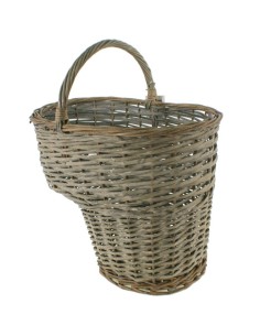 Grand panier ovale en osier poignées de rangement pique-nique maison 2