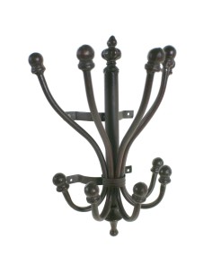 Penjador penjador de paret metàl·lic 10 ganxos rústic vintage 2