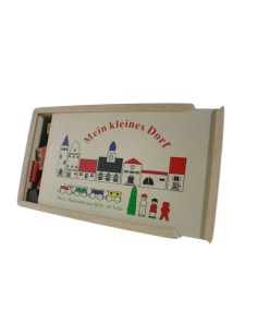 Jeu de construction en bois, Mon village multicolore en pièces, Puzzle créatif pour enfants : 46 pièces 2