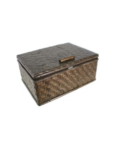 Petite boîte à couture en osier noyer pour accessoires de panier à coudre, broderie, canettes, paschwrk 2