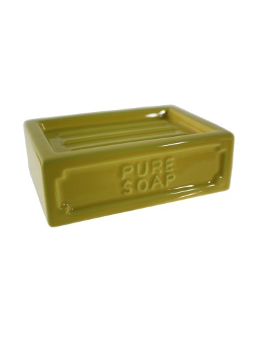 Porte-savon en céramique jaune pour salle de bain ou lavabo, pour savonnettes, accessoire de décoration