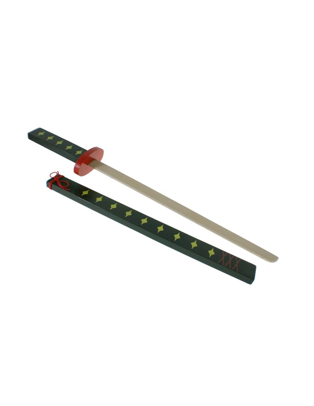  Espada o Katana japonesa de madera decorada para juego infantil complemento y accesorio disfraces. 