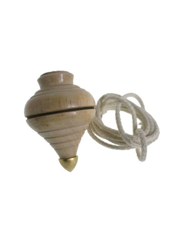  Toupie classique en bois avec corde, jeu d'adresse pour enfants pour garçons et filles. 