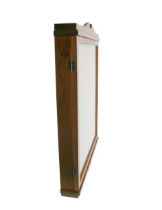 Porte-dé à coudre en bois de cèdre massif, vitrine murale de couleur noisette, décoration de la maison. 2