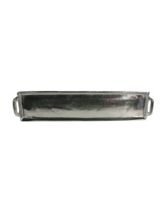 Grand plateau de poche en aluminium de style vintage long 2
