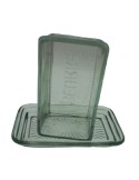 Mantequillera de cristal con tapa forma rectangular estilo rustico utensilio de cocina y mesa para desayuno regalo original