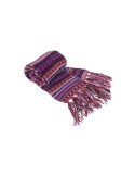 Bufanda de llana doble capa unisex multicolor lila per hivern regal original